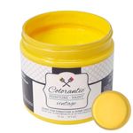 Colorantic | SUNFLOWER Chalk Paint Based for Furniture DIY - Multi-Surface All-in-One Craft Paint| DARK YELLOW Home Decor Painting (8 oz, Sunflower)