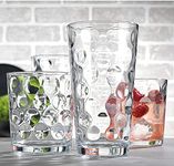 Attractive Bubble Design Highball Glasses Clear Heavy Base Tall Bar Glass Bubble Design (Set Of 16)