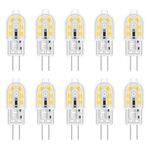 Akynite G4 12V LED Light Bulbs 2W Cool White 6000K, Replacement for Halogen Bulb G4 10W-20W, 200LM, AC DC 12V G4 Bi Pin Capsule LED for Cooker Hood/Chandelier, Not Dimmable, 10-Pack