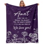 AJIIUSV Aunt Gifts Blanket, Gifts for Aunts from Niece, Aunt Birthday Gifts, Gifts for Aunt, Best Aunt Ever Gifts, Blanket for Aunt, Aunt Gifts for Mothers Day, to My Aunt Throw Blankets 50"x60"