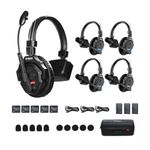 SYNCO XTalk X5 2.4GHz Wireless Headset Intercom System Random Master Device Design for Movie Shoot Live Show Stage Performance (5PCS)