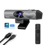 NexiGo Iris, 4K AI Webcam with 1/1.8" Sensor, Onboard Flash Memory, HDR, PiP, DSLR-Style Control, Auto Framing/Tracking with Flexible FOV, Noise-Canceling Mics, for Zoom/Teams/OBS and more