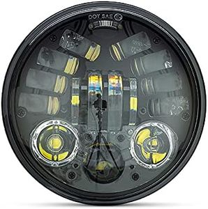 Alchemy Parts High-Performance LED Motorbike Headlight Insert with Optional Built In Indicators - Harley Davidson 5 ¾ inch Headlight Upgrade