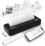 Rongta Portable Printer Wireless for Travel, 300DPI Thermal Inkless Bluetooth Mobile Printer, Support 8.5" X 11" US Letter, Compatible with Android iOS Phone & Laptops (Gray)