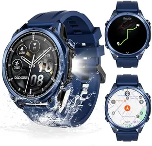 DOOGEEEco Anywise W1 Pro Mens Smart Watch, 5ATM Dual-Band GPS Offline Maps
