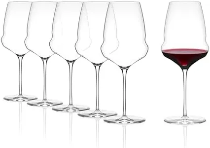 Stölzle Lausitz Bordeaux Red Wine Glasses Set of 6 (Cocoon). Dishwasher Safe Crystal Red Wine Glass (25.25 fl oz). Durable Elegant Wine Glasses - Genuine Stölzle Wine Glass Set
