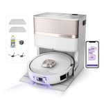 Shark PowerDetect UV Reveal Robot Mop and Vacuum, Auto-Empty Charging Dock, Anti-Allergen HEPA Filtration, Self-Cleaning and Drying Mop, Stain Detect, Dirt Detect, White AV3010XEUKWH
