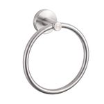 Pynsseu Hand Towel Ring, 304 Stainless Steel Silver Towel Ring Hanging Round for Bathroom and Kitchen