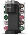 GALVANOX Acrylic K-Cup Holder for Single Serve Keurig Machines - Easy Pod Access Organizer for K Cups - Space Saving Modern Display, Holds 10 Pods (K-Mini/Plus/K Slim Coffee Maker and more)