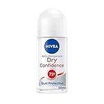 NIVEA Dry Confidence 72H Anti-Perspirant Roll-On Deodorant (50ml, Pack of 6), Women's Deodorant with 72H Odour Protection, Daily Use Anti-Perspirant Deodorant for Women