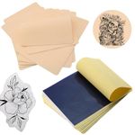 10Pcs Tattoo Skin Practice with 25Pcs Transfer Paper - WZPB 35Pcs Tattoo Fake Skin and Tattoo Transfer Paper Kit Including 10Pcs Double Sided Skin and 25Pcs Tattoo Stencil Paper for Beginners and Artists Tattoo Supplies