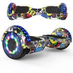 RCB Hoverboards for Kids and Adults 6.5 inch, Segways with Bluetooth - Speaker - Colorful LED Lights, Hover Board Gift for Kids and Teenager