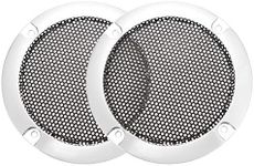 uxcell Speaker Grill Cover 3 Inch 95mm Mesh Decorative Circle Subwoofer Guard Protector Black and Silver 2pcs