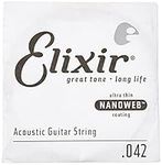 Elixir Strings Acoustic Guitar String NANOWEB Coating, 042