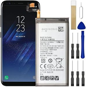 WUHAO for Samsung Galaxy S8 SM-G950U,S8 SM-G950U1,S8 SM-G950W,S8 SM-G950FD Replacement Battery,for EB-BG950ABE/EB-BG950ABA Battery with Adhesive Tape Tool Repair Kit