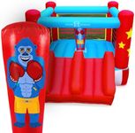 House of the Bounce Kids' Boxing Ring Bounce House | 11 x 8.5 ft Inflatable Moon Bounce & Jumping Castle with Punching Bag | Perfect Playhouse for Birthday Parties