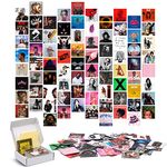 80pc 4x4" Aesthetic Music Album Covers For Wall Decor With EasyApply Sticky Dots | Trendy Room Posters for Dorm Decor & Rapper Wall Dorm Photo | Album Cover Posters For Room Aesthetic Poster Collage Kit