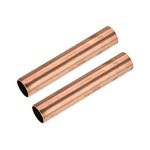 uxcell Copper Round Tube, 19mm OD 1mm Wall Thickness 100mm Length Straight Pipe Tubing 2 Pcs