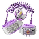 Lehoo Castle Baby Reins for Walking, 1.5M Toddler Reins for Kids with Induction Lock, Anti Lost Wrist Link Wrist Reins, Child Safety Harness for Boys and Girls (Purple)