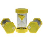 Tink n Stink Large Sand Timer 3 Minute Yellow Hourglass with Robust End Caps Quiet Time Management Classroom Games Home Office…