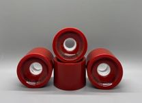 GHOST BOARDS Ghost Wheels- 70MM 78A Long Board Wheels with ABEC-7 Bearings for Cruising & Carving- Solid Urethane Wheels for Tricks- Urethane Skateboard Wheels Built for Tricks & Control (Crimson Red)
