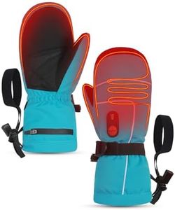 Heated Gloves for Kids, 7.4V Rechargeable Battery Winter Gloves for Boys Girls, Waterproof Windproof Heated Mittens for Kids, Outdoor Skiing Snowboarding Sledding Cold Weather