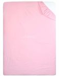 AIMANE® Non Iron Percale 4FT Small Double Fitted Sheet Poly Cotton Easy Care Non Iron Percale 4FT Fitted Bed Sheets Small Double (Pink)