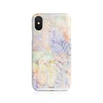 Tirita Compatible with iPhone 6 & 6s Hard Case Cover Iridescent Marble Holographic Opal Rainbow Granite