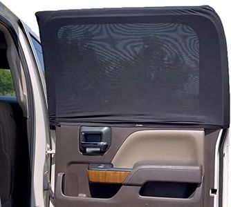 EcoNour Car Side Window Sun Shade (Pack of 2) | Stretchable & Breathable Car Window Screens for Complete Sun & Privacy Protection | Fits Most Truck, SUV and Minivan (XL 42" x 24")