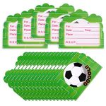 OFFCUP Kids Party Invitations, 20pcs Birthday Party Invitations, Party Invitations Invites Party Invitations Cards Birthday Cards for Children Boys Girls Birthday Party Celebrations (Football)