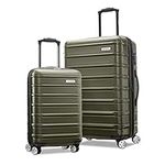 Samsonite Omni 2 Hardside Expandable Luggage with Spinners | Vita Olive | 2PC Set (Carry-on/Medium), Vita Olive, 138449-l409