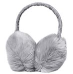 Justay Comf Ear Muffs, Women Earmuffs Faux Fur for Winter Adjustable Ear Warmer One Size,Grey