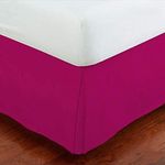 Full Size Luxury Tailored Bed Skirt 14" Drop Pleated Styling Dust Ruffled Solid Hot Pink New