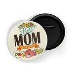 dhcrafts Pin Badges Multicolor Best Mom In The World Glossy Finish Design Pack of 1 (58mm)