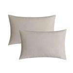 JELLYMONI Pillowcases King Set of 2 Cotton Envelope Pillow Covers Linen Grey 20×36in Bed Pillow Cases 100% Washed Cotton Soft Breathable (Pillows are not Included)