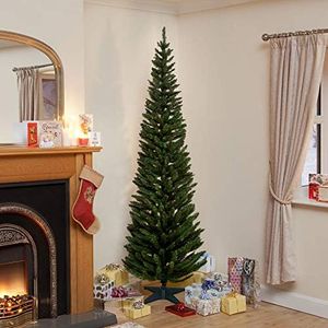 Snowtime 5ft Green Pine Pencil Slim Artificial Christmas Tree with 236 Branch Tips
