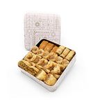 Sweet Land Vegan Baklava Selection - 500g Pack | Handmade Traditional Lebanese Baklava | Ramadan, Mother's Day, Easter, Eid & Birthday | Mixed Tray with Almond & Cashew Nuts | UK Made | Tin Gift Box