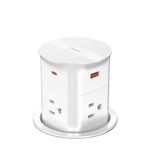 Pop up Outlet for Countertop with PD 20W USB C Fast Charging,3.15" Desk Grommet Power Station,4 Outlets,4 USB,Kitchen Island Pop Up Electrical Outlet, Office Power Supply