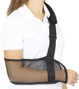 Vive Arm Sling for Shoulder Injury & Surgery Recovery - Waterproof Mesh Shower Sling Immobilizer for Rotator Cuff Support - Right Left Arm for Men & Women - Stabilize Elbow, Wrist, Thumb, Dislocation