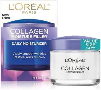 L'Oreal Paris Collagen Face Moisturizer, Large Format, Day and Night Cream, Neck and Chest Cream to smooth skin and reduce wrinkles, 3.4 oz