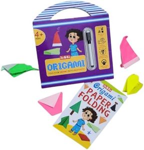 JoGenii Origami Kit - DIY Kit for Kids with Origami Book, 100 Origami Sheets and marker Travel friendly Art and Craft Educational Brain-boosting No Mess Paper Craft Kit Paper Size: 14.5 CM * 14.5 CM, DIY Activity, Birthday Return Gifts for Kid 5-12 Years