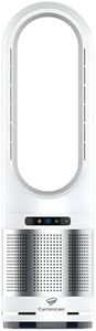 CyclonicAir Pro Pure Bladeless Tower Fan Heater & Cooler with HEPA Filter | 3-in-1 Heating, Cooling & Air Purifier | Quiet, Remote Control, 8 Speeds (Pearl Silver)