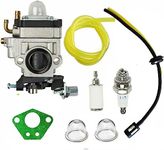 BEIYIPARTS Carburetor For John Deere T105C Weed Wacker XT140B T105S UT15150 T26SB XT105SB UT-26032 UT-26035C UT-26100 UT-26100A UT-26033 UT-26033A UT-26034 UT-26034A UT-26034B UT-26034C 23cc String