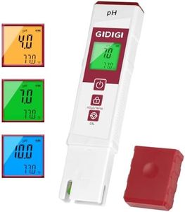 GIDIGI pH Meter for Water with Color Display pH Test Strip Function Pro Digital pH Level Tester ATC pH Calibration Kits Water Quality Tester for Pool Spa Hot Tub Hydroponics Aquarium Drinking Water