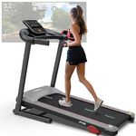 PASYOU Foldable Treadmill for Home - with Bluetooth Connectivity, Compact Treadmill with 15 Pre Programs Heart Rate Monitor Plus 44 Days Kinomap Membership