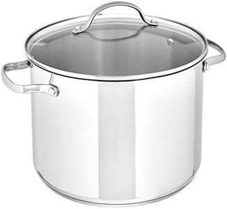 Amazon Basics Stainless Steel Stock Pot with Lid, 7.6L / 8-Quart, Silver