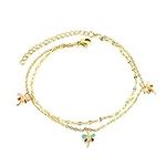 Beydodo Gold Chain Ankle Bracelet, 