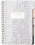 Fringe Studio Large Tab Notebook,Tribal Lines, Flexible Paperback Cover, College Ruled, 5 Subject/Die-Cut Dividers, 7.25" X 10", 180 Lined Pages (343007), Multicolor