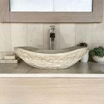 Natural Travertine Chiseled Bathroo