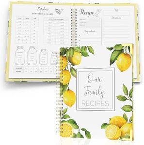 Recipe Book To Write In Your Own Recipes - Blank Family Cook Book Journal to Create Your Own DIY 100 Page Cookbook - Spiral Bound Recipe Organizer, Empty Recipe Notebook with Hardcover & Thick Paper